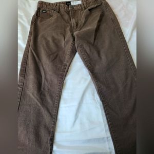 RVCA Daggers Denim Slim Fit Rich Brown Denim Jeans